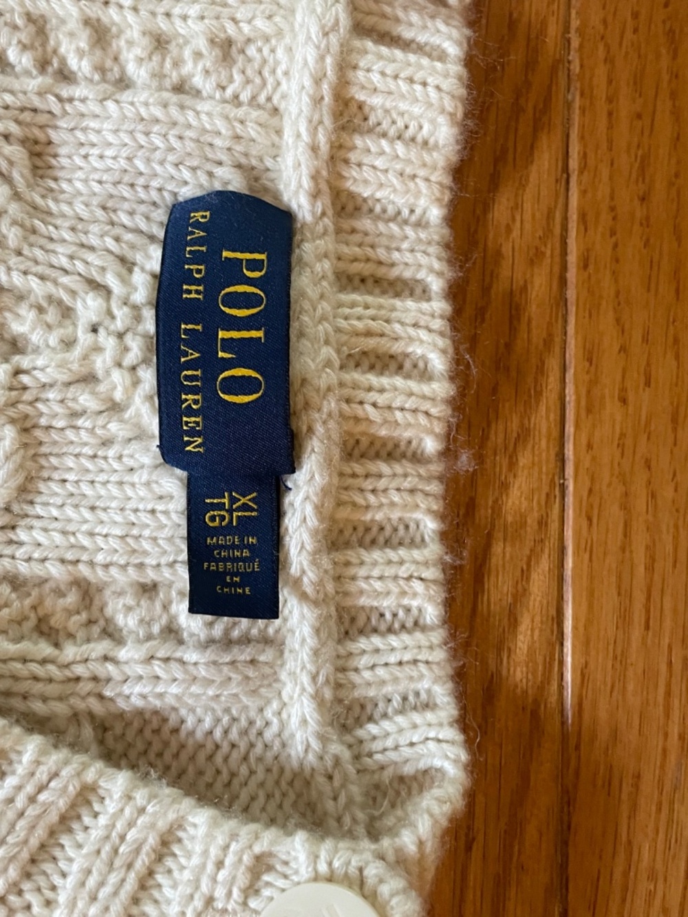 Vintage Ralph Lauren Classic Ivory Cable Knit Sweater - Picture 5 of 8